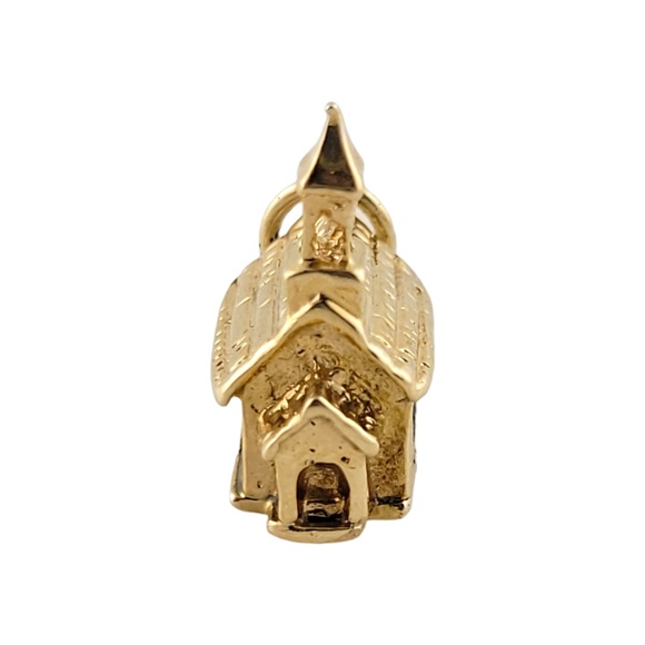 Vintage 14K Yellow Gold Church Charm #13196 - Picture 2 of 6